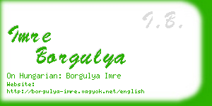 imre borgulya business card